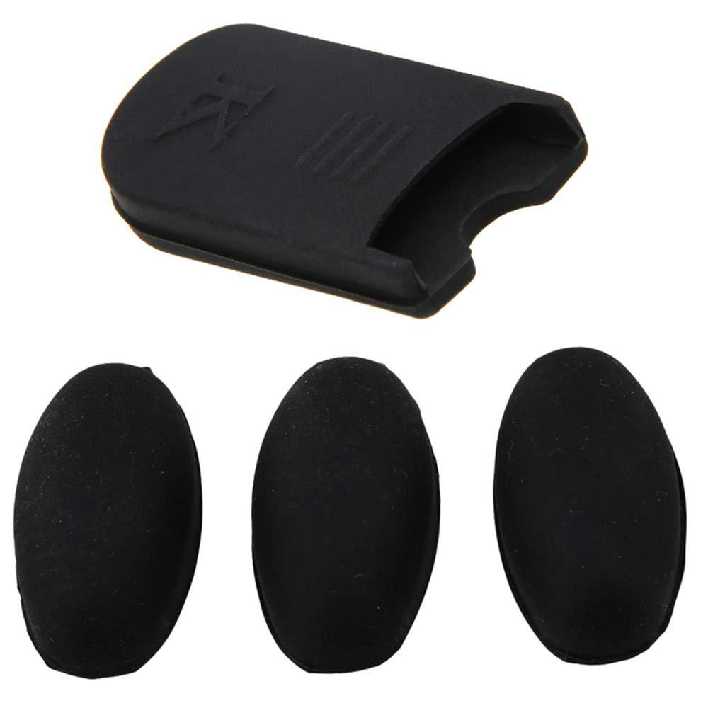 MUPOO Saxophone Palm Key Risers Thumb Rest Cushions for Sax Wind Instruments, Black 4Pcs