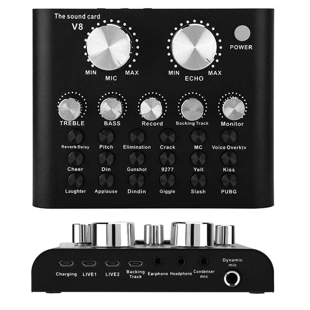 Mixer　Sound　Changer　Live　Broadcast　Streaming,　Sound　Effects,　Sound　Singing　ALPOWL　Mixer　Cell　Mini　Recording　on　Audio　for　Board,Live　Multiple　for　Sound　Karaoke　Card　Voice　Card　Phone　with　Music