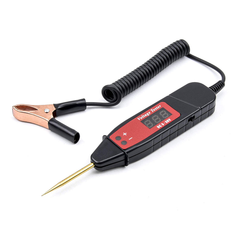 CACAG Car Digital LCD Circuit Tester Automotive Low Voltage & Light Tester Diagnostic Test Tool with Replacement Indicator Light for Car/Vehicles