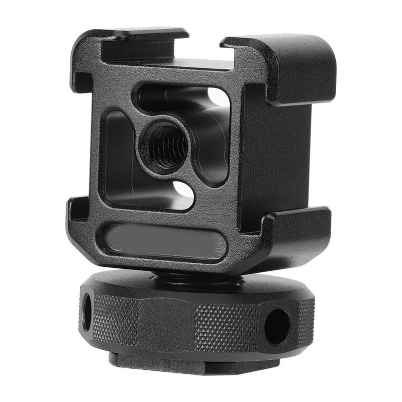 Bindpo Hot Shoe Adapter Base,PT12 SLR Mirrorless Camera Three Heads Hot Shoe Cold Shoe Expansion Bracket for MIC/Fill Light,1/4in Screw Hole for External Magic Arm