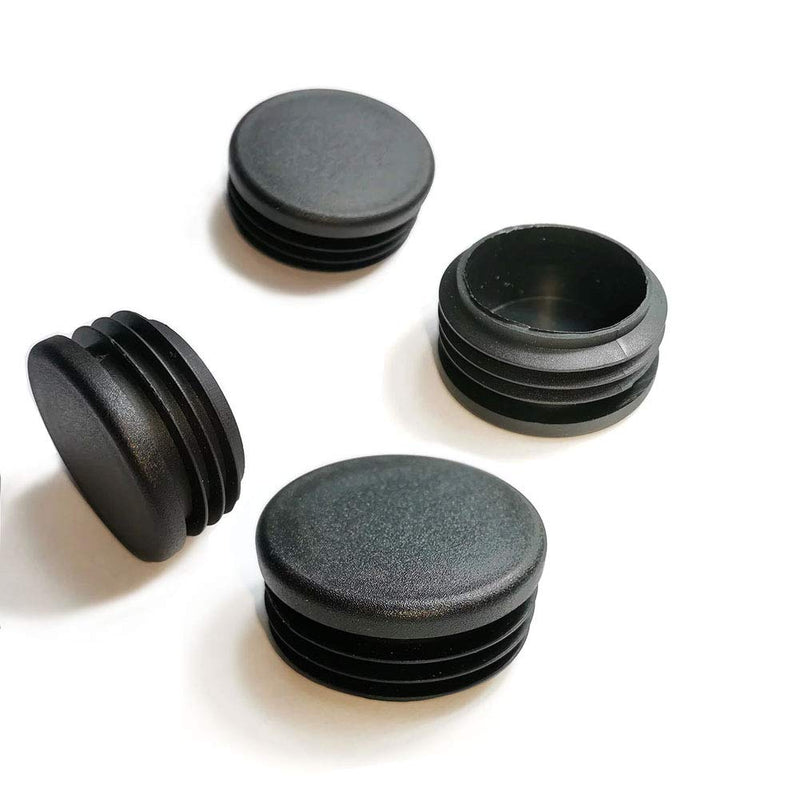 12 Pack 1 1/2 Inch(38mm) Round Plastic Plug, Pipe Tubing End Cap, Glide Insert Furniture Finishing Plug for Round Metal Tube 12