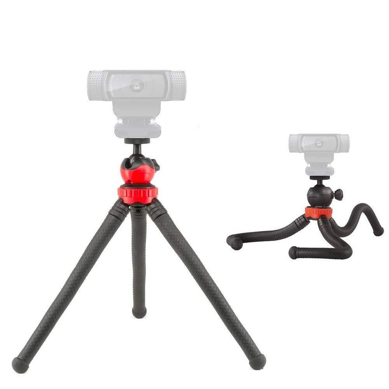 Webcam Tripod, 12'' Flexible Camera Tripod Stand Mount Compatible with Logitech Webcam StreamCam Brio C920s C925e C922 C930 C920 C615