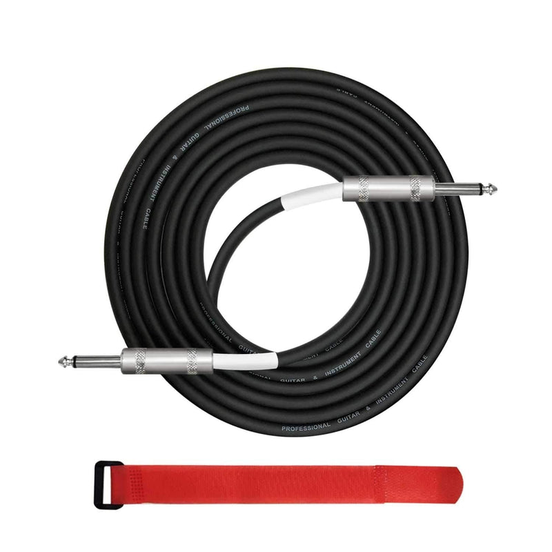 [AUSTRALIA] - Guitar Cable 10 Ft, Bass Amp Cord, 1/4-Inch Straight to 1/4-Inch Straight, Audio Cable, Black, Double Straight, for Electric Guitar, Bass Guitar, AMP 