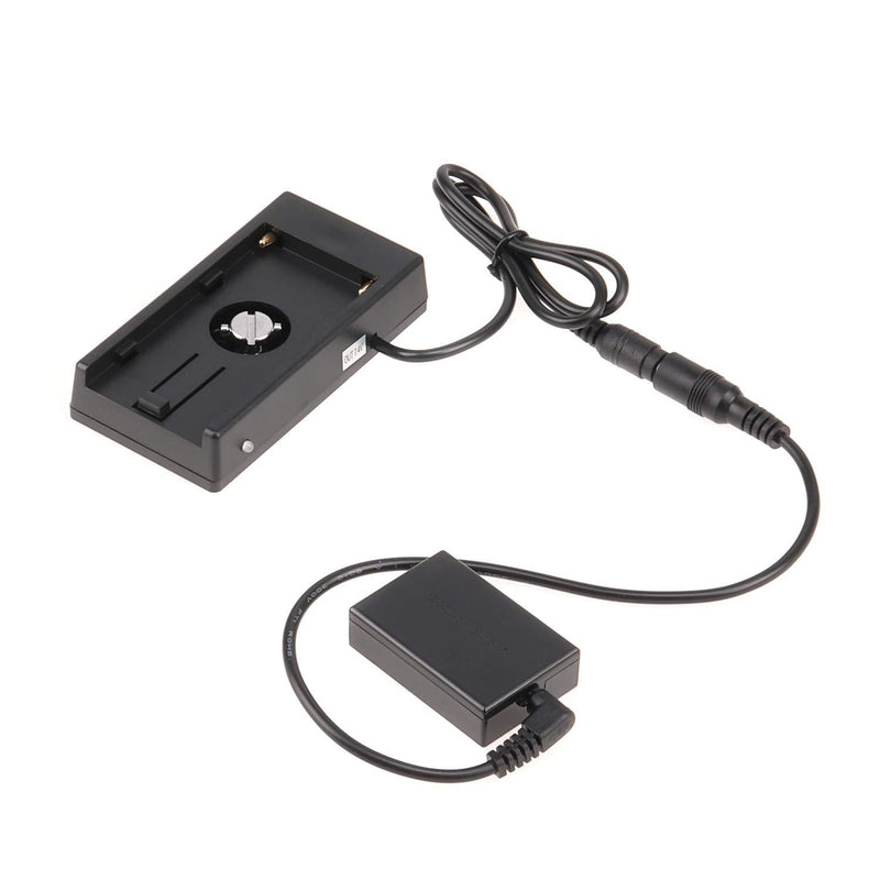 Foto4easy LP-E17 Dummy Battery with NP-F970 Battery Plate Power Adapter and Hot Shoe for Canon EOS M3 M5 M6 DSLR Cameras