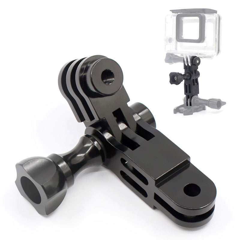 Aluminum Alloy 90 Degree Adjust Arm Straight Joints Mount, Same Direction Straight Joints Mount Gopro Adapter Mount for GoPro Hero 9 8 7 6 5 Series/XiaoYi/Sony/SJcam/AEE/ and Other Action Cameras Black adjusting arm