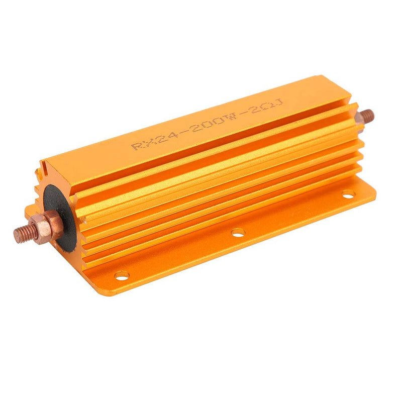 Resistor 200W 2R RX24 Aluminum Case Resistor for Power Supply Sensor, Wirewound Resistors Screw Tap Chassis Mounted