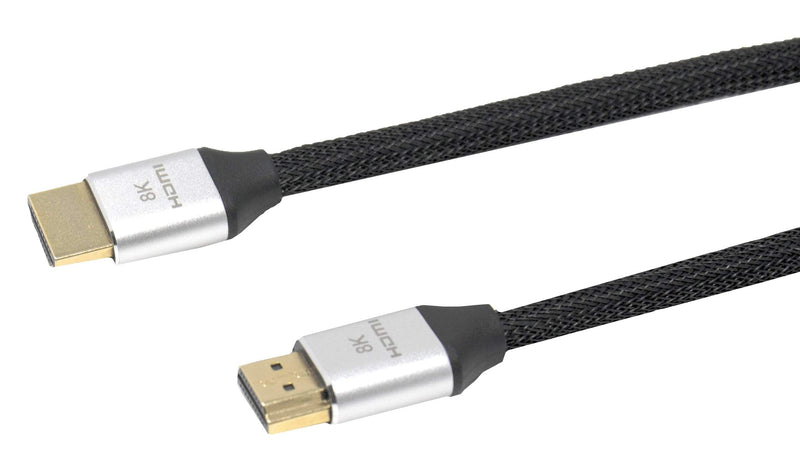 8K HDMI Cable, 6FT Nylon Cable, 24K Gold Copper Plated, HDMI 2.1V, HD Video Cable, 8K@60Hz, Compatible with Apple TV, CD/Sony/DVD/Blu-ray Players, Fire TV, Roku Ultra, Game Consoles, and More