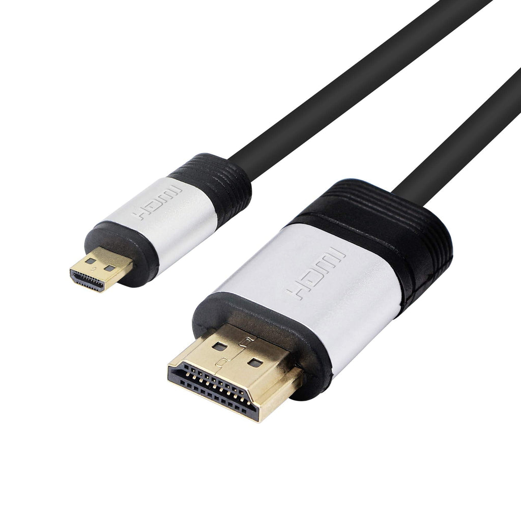 Micro HDMI to HDMI Cable, High Speed Micro HDMI D-Type Male to HDMI 2.0 A-Type Male Cable, YOUCHENG, Support 4kx2k @60hz (5M) 5M
