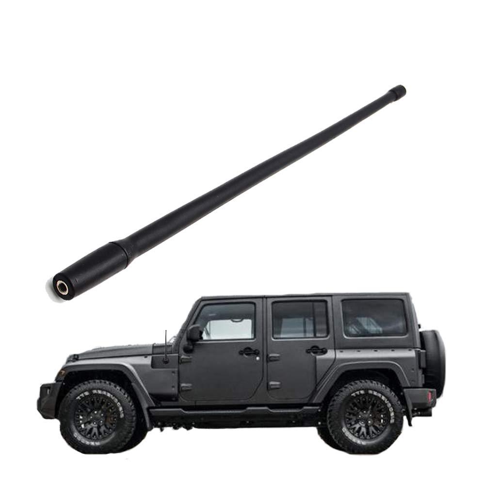 Antenna Compatible with Jeep Wrangler JK JKU JL JLU (2007-2021) Flexible Rubber Antenna Replacement Car Wash Proof Short Rubber Antenna - Internal Copper Coil （13 inches ）