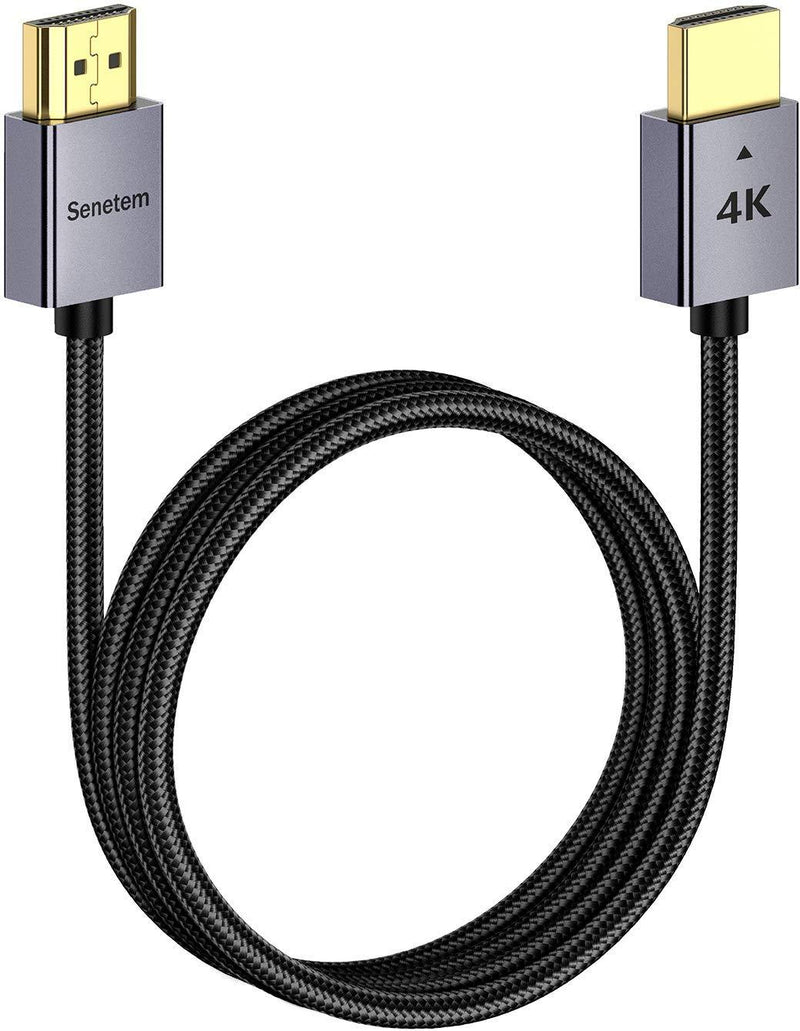 4K HDMI Cable 10 ft High Speed (4K@60Hz, 18Gbps), HDMI 2.0 Cord, Cotton Braided, Slim Aluminum Shell, Gold-Plated Connectors -4K HDR, ARC, for Gaming Monitor, TV, X-Box, PS5/4/3 (10 Feet, Braided) 10 Feet