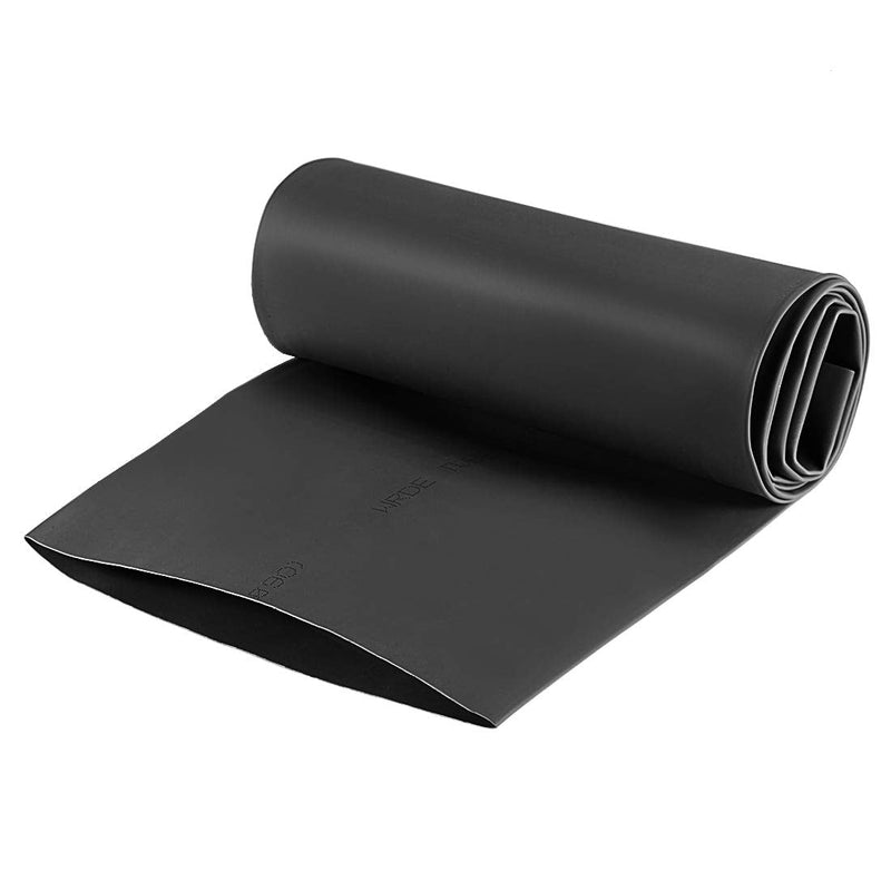 uxcell Heat Shrink Tubing, 90mm Dia 147mm Flat Width 2:1 Ratio Shrinkable Tube Cable Sleeve 1m - Black