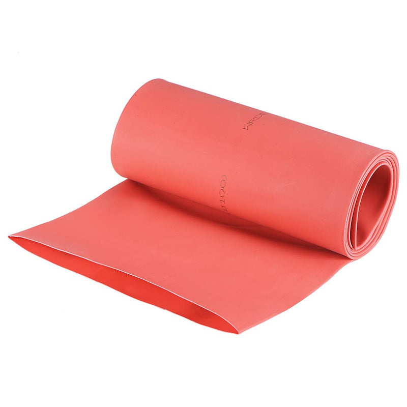 uxcell Heat Shrink Tubing, 4"(100mm) Dia 162mm Flat Width 2:1 Ratio Shrinkable Tube Cable Sleeve 1m - Red