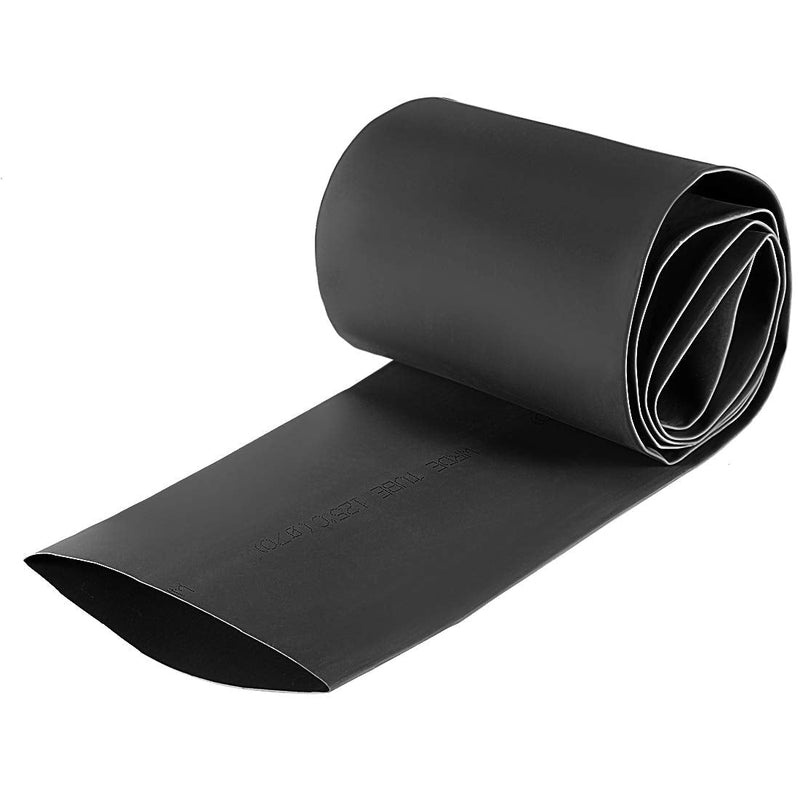 uxcell Heat Shrink Tubing, 70mm Dia 113mm Flat Width 2:1 Ratio Shrinkable Tube Cable Sleeve 1m - Black