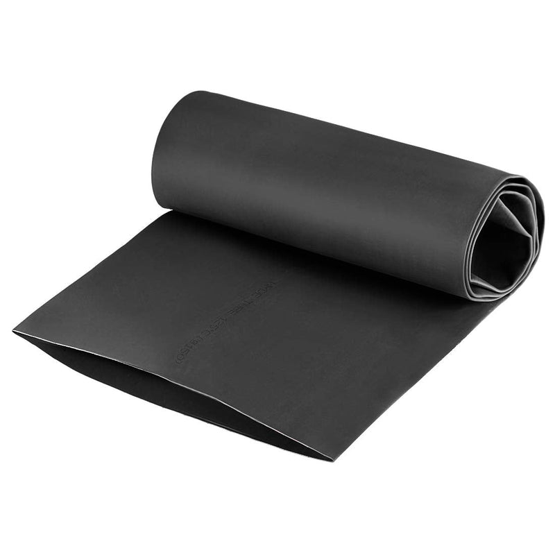 uxcell Heat Shrink Tubing, 6"(150mm) Dia 240mm Flat Width 2:1 Ratio Shrinkable Tube Cable Sleeve 1m - Black