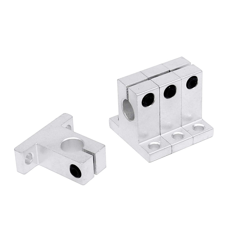 FKG SK12 Aluminum Linear Motion Rail Clamping Guide Support for 12mm Diameter Shaft, Set of 4