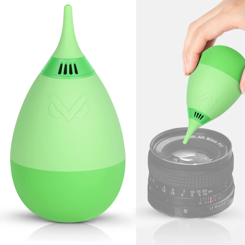 VSGO V-B014E Filter Air Blaster with Filter Tumbler Design Lens Cleaning Blower Compressed Air for Nikon Sony Canon Digital Camera Lens & Sensor Cleaning (Apple Green) Apple Green