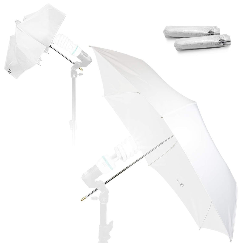 LS LIMO STUDIO LIMOSTUDIO 2 Pack 33" 3-Fold Ultra Compact Professional Photography Photo Video Studio Lighting Flash Translucent White Soft Umbrella for Photo Portrait Studio Shooting, AGG3099