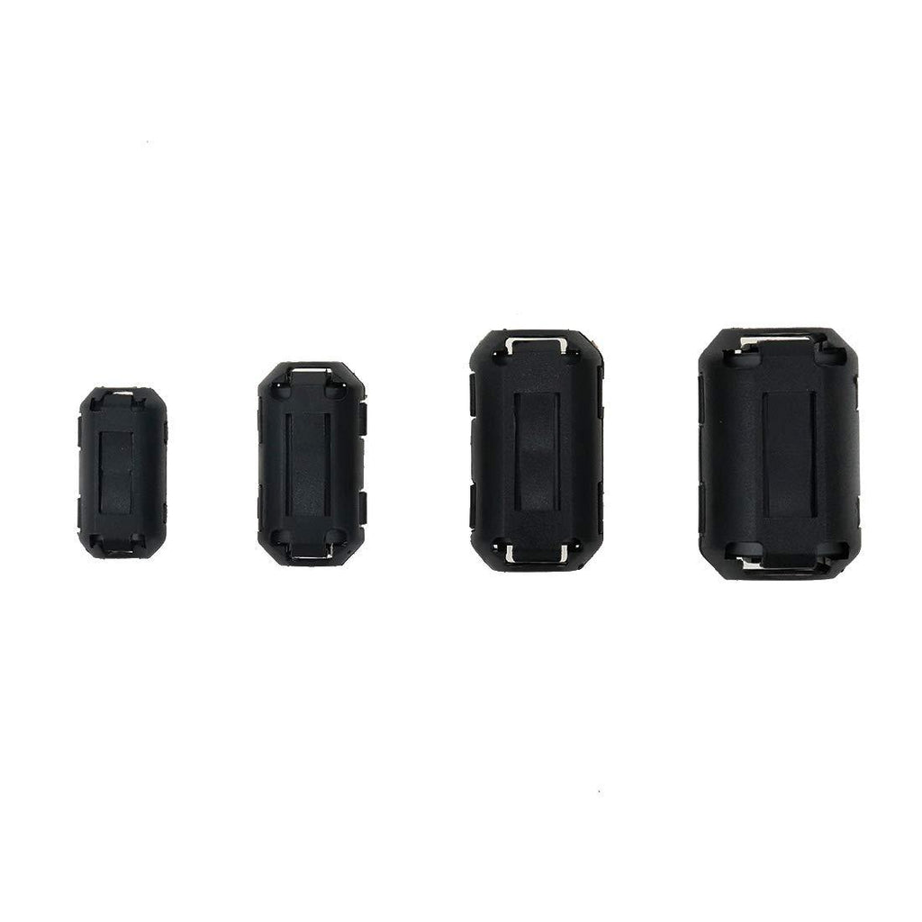 Sydien 10pcs Anti-Interference Noise Filters EMI Noise Suppressor Cable Clip for 3.5mm / 5mm / 7mm / 9mm / 13mm Diameter TV Power Cord, Audio Cable & Video Data Cable