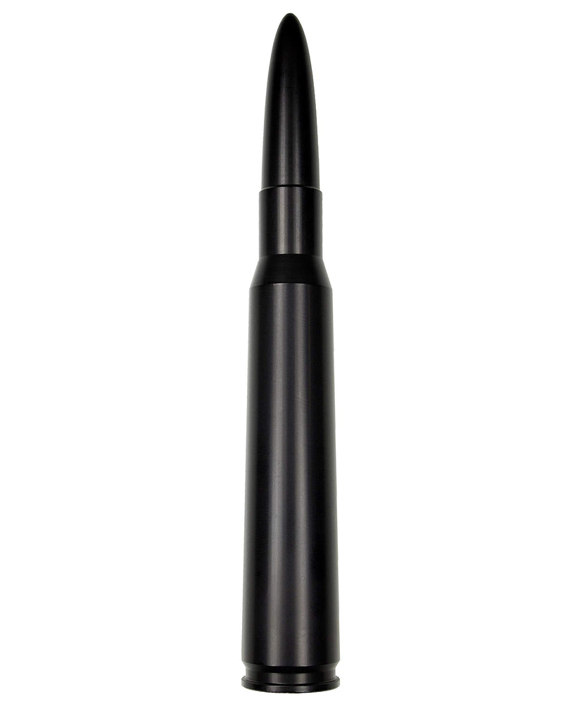 AntennaMastsRus - 50 Caliber Bullet Aluminum Antenna is Compatible with GMC Sierra 1500 (2006-2021) 50 Cal Bullet Black