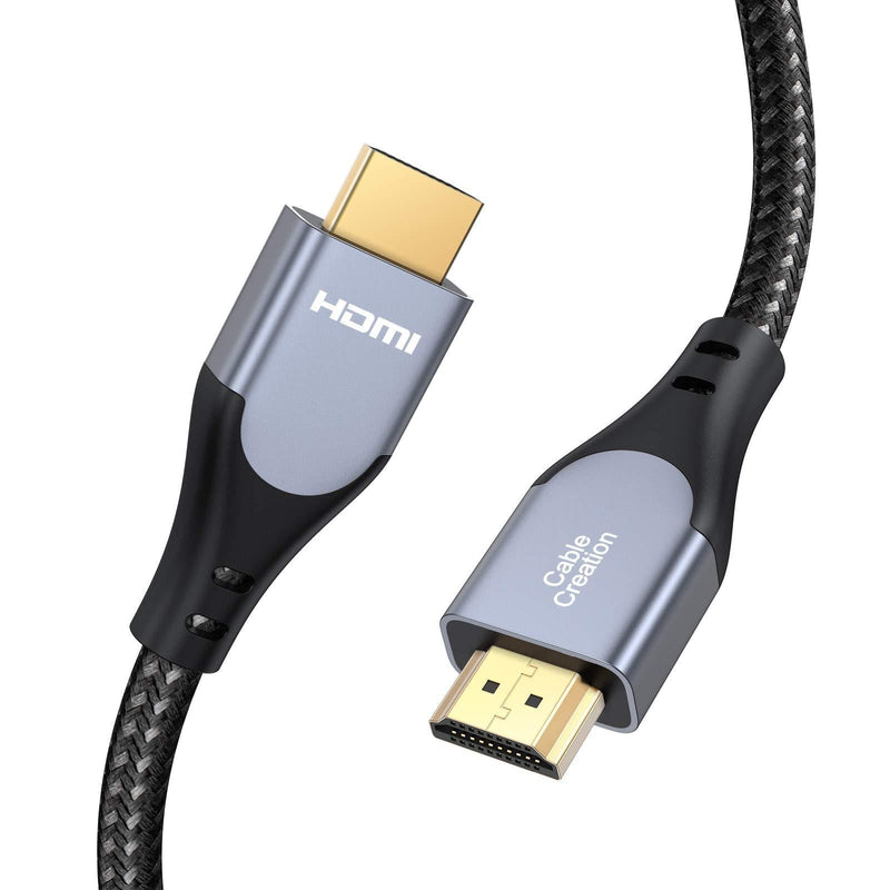 HDMI Cable 4K@60Hz 10 ft, CableCreation HDMI 2.0 Cable, High-Speed 18Gbps, 4K HDR, 3D, 2160P, 1080P, Ethernet Support, Compatible with UHD TV, PS5/PS4, Xbox One, Blu-ray, PC, Projector and More 10ft Gray