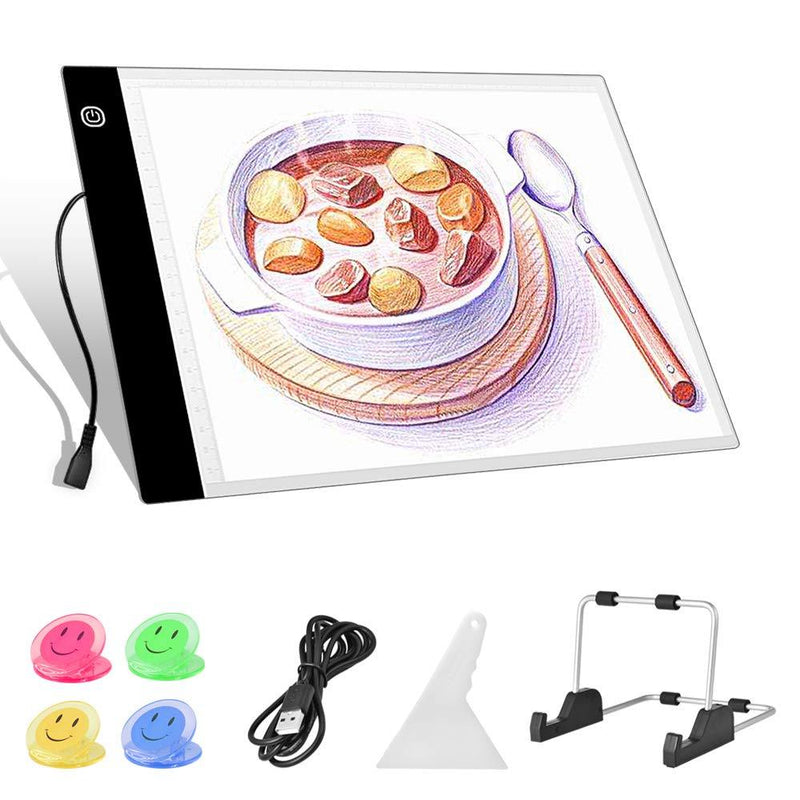 Benote A4 Light Box for Tracing LED Light Pad, 3 Level Adjustable Brightness Light Board for Diamond Painting, Streaming, Sketching, Animation, Stenciling, Weeding Vinyl