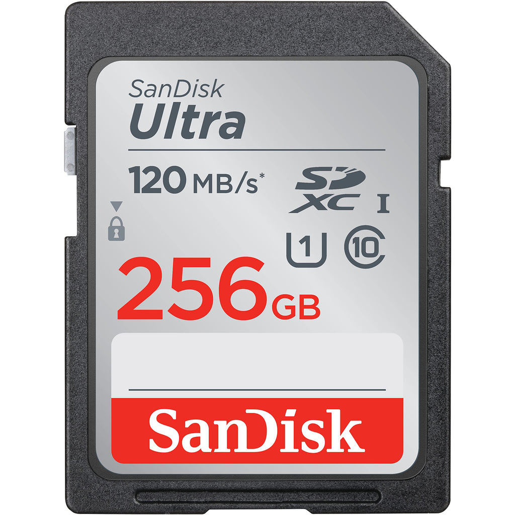 SanDisk 256GB Ultra SDXC UHS-I Memory Card - 120MB/s, C10, U1, Full HD, SD Card - SDSDUN4-256G-GN6IN