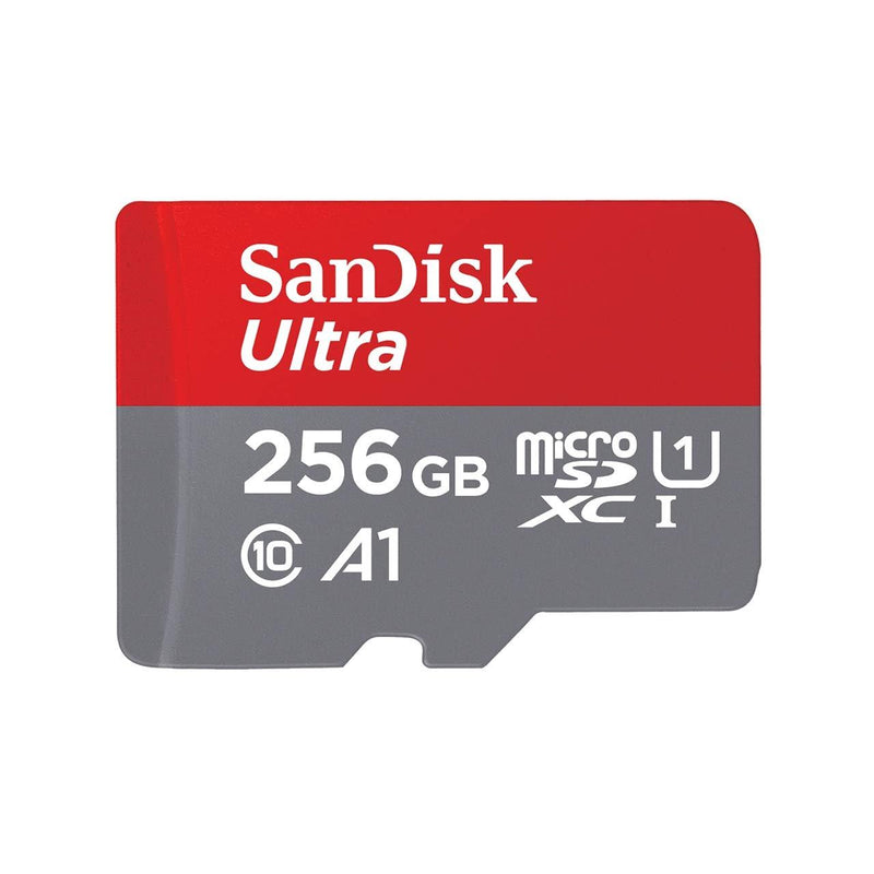 SanDisk 256GB Ultra MicroSDXC UHS-I Memory Card with Adapter - 120MB/s, C10, U1, Full HD, A1, Micro SD Card - SDSQUA4-256G-GN6MA