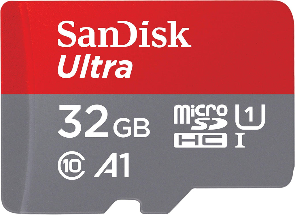 SanDisk 32GB Ultra microSDHC UHS-I Memory Card with Adapter - 120MB/s, C10, U1, Full HD, A1, Micro SD Card - SDSQUA4-032G-GN6MA