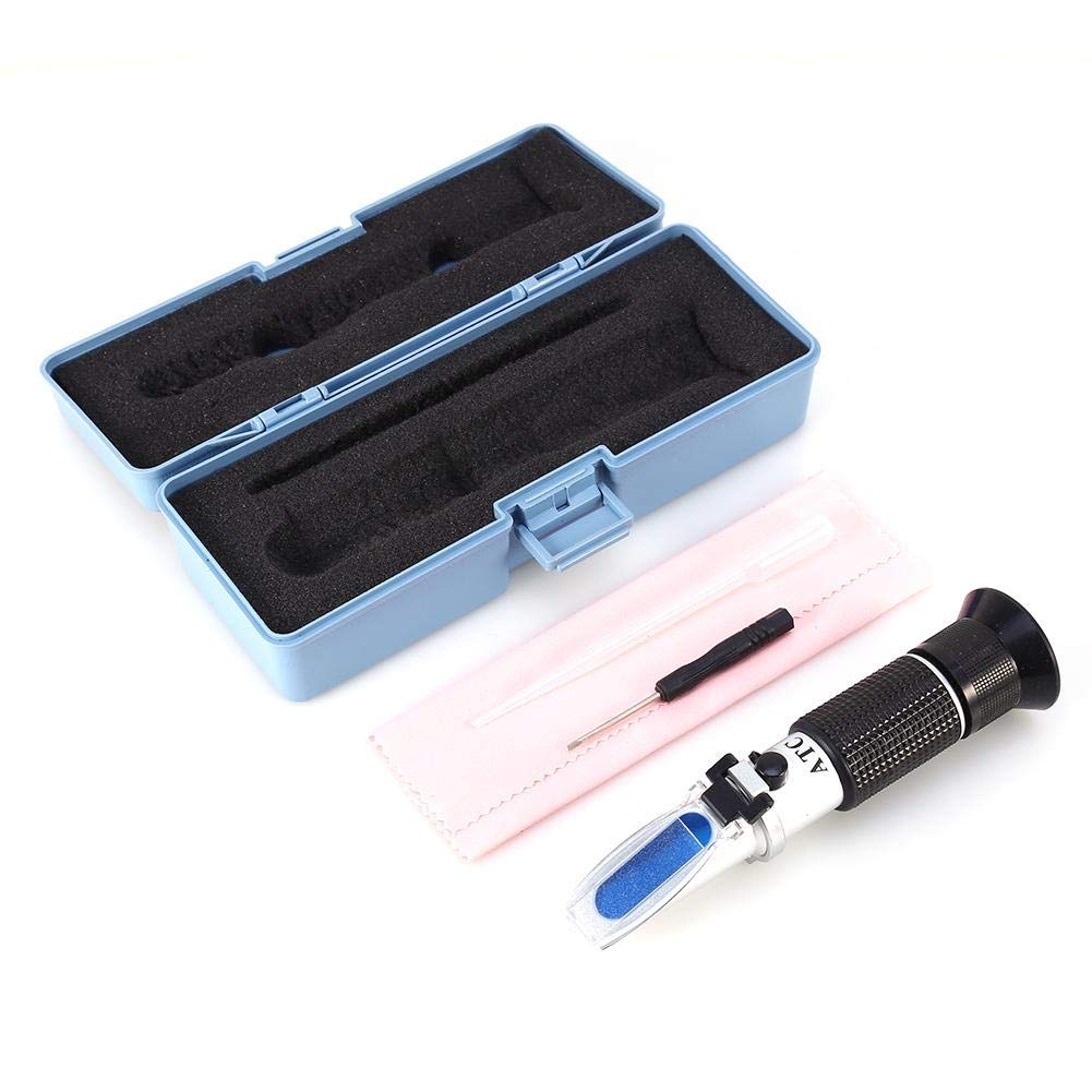 Antifreeze Refractometer, Glycol Refractometer Car Battery Acid Engine Coolant Tester Tool with ATC for Automobile Checking