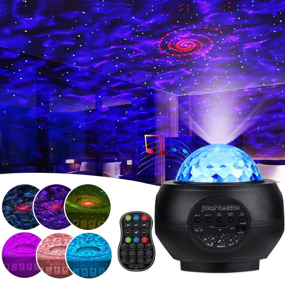 [AUSTRALIA] - Star Projector Night Light -Jior Starry Projector Lights with Bluetooth, Starry Projector with Remote Control, 48 Lighting Modes, Star Projection Lights Apply to Kids/Bedroom/Ceiling Black 