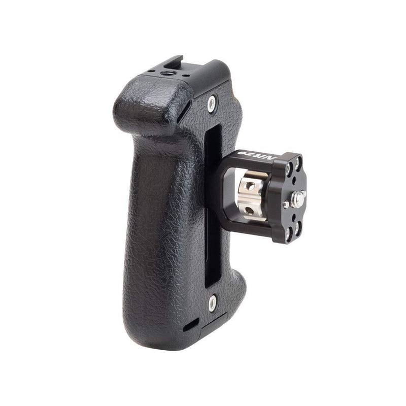 Nitze Adjustable Plastic Side Handle Grip Universal Camera Cage Handle with 1/4’’ Locating Pin and Cold Shoe Mount for Camera Cage Shoulder Mount Support - PA22-G1/4