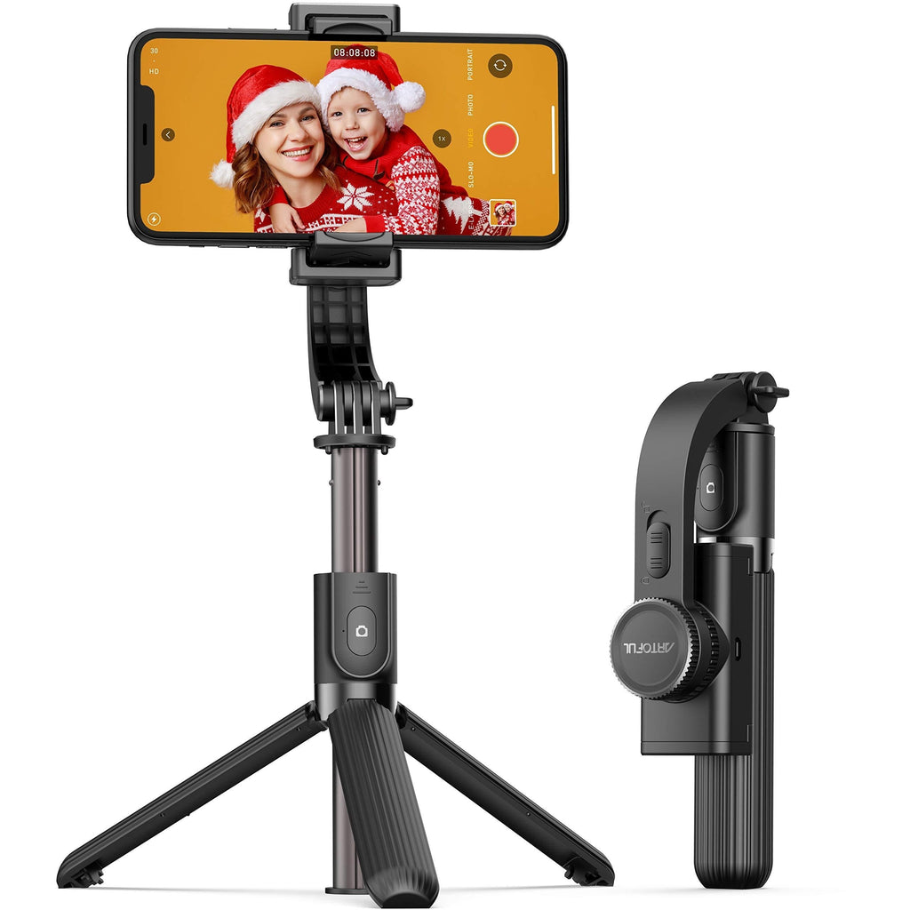 ARTOFUL Gimbal Stabilizer for Smartphone Selfie Stick Tripod with Bluetooth Wireless Remote 360° Rotation Auto Balance Stabilizer Portable Phone Stand for iPhone & Android