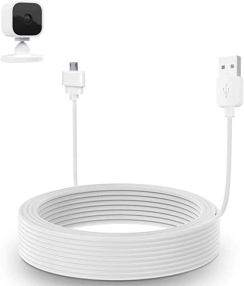 20ft/6m Charger Cable for Blink Mini, Power Extension USB Cable Compatible with Blink Mini Indoor Plug-in Camera Extension Cable(Blink Mini Camera is not Include) 6m/20ft