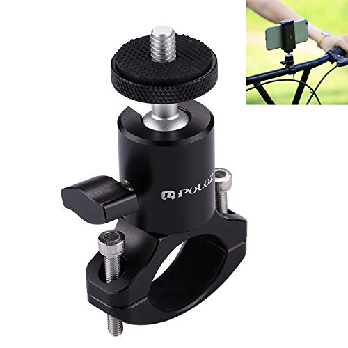 PULUZ Camera Handlebar Mount for Gopro Bike Motorcycle Mount, Aluminum Bicycle Camera Adapter Mount Holder for GoPro Hero 10/9/8/7 All Model /DJI OSMO Action Camera Accessories