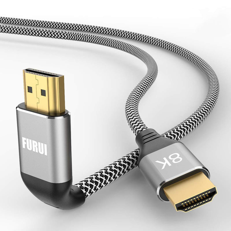 8K HDMI Cable 6ft, FURUI Nylon Braided 2.1 HDMI Cable, CL3 Rated Support Dolby Atmos, 8K@60Hz, 4K@120Hz, Ultra Speed 48Gbps, eARC, HDCP 2.2 & 2.3, Dynamic HDR Compatible with Apple TV, Roku, Xbox, PS4 6Feet