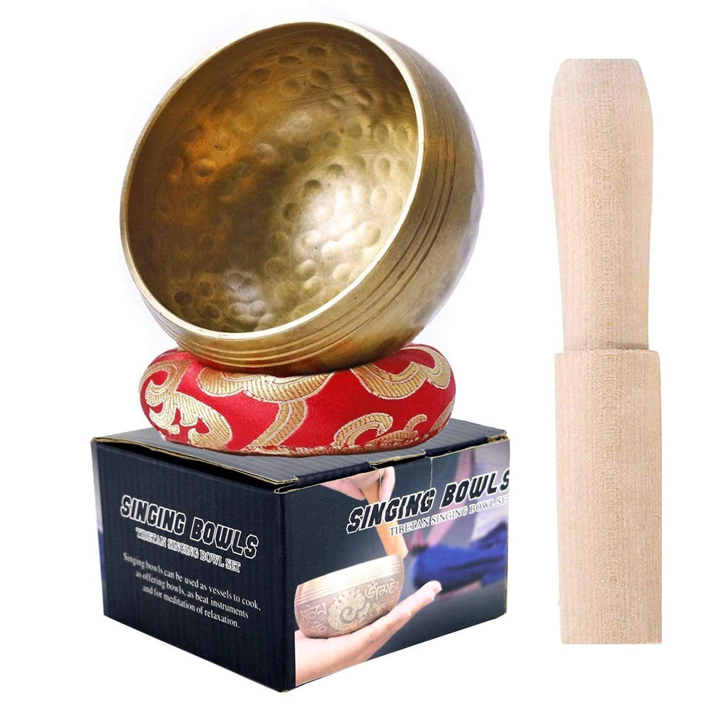 MSDance Tibetan Singing Bowl Set — Meditation Sound Bowl Handcrafted in Nepal for Healing and Mindfulness Yoga Relaxation Natural treatment