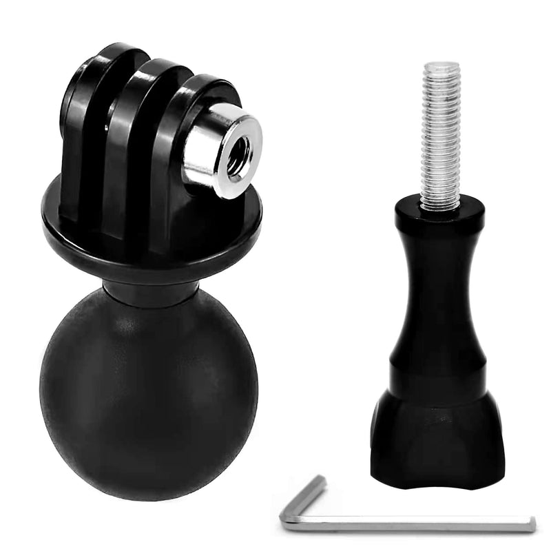Ball Mount Adapter for Gopro Hero Series/Yi/Coyote/GitUp/AKASO/SJCAM Sports Camera, Compatible with RAM Mounts, Rotating Ball Head Mount with Metal Screws… Ball bracket