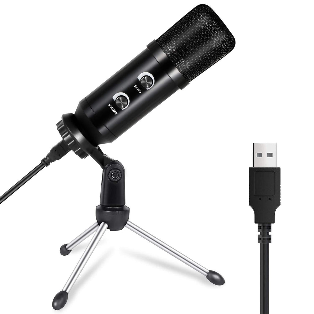 [AUSTRALIA] - USB Microphone for Computer, TDTOK Condenser Microphone for Laptop MAC or Windows with Tripod Stand, Professional Plug&Play Studio Cardioid Microphone for Gaming, Podcast,Chatting and YouTube 