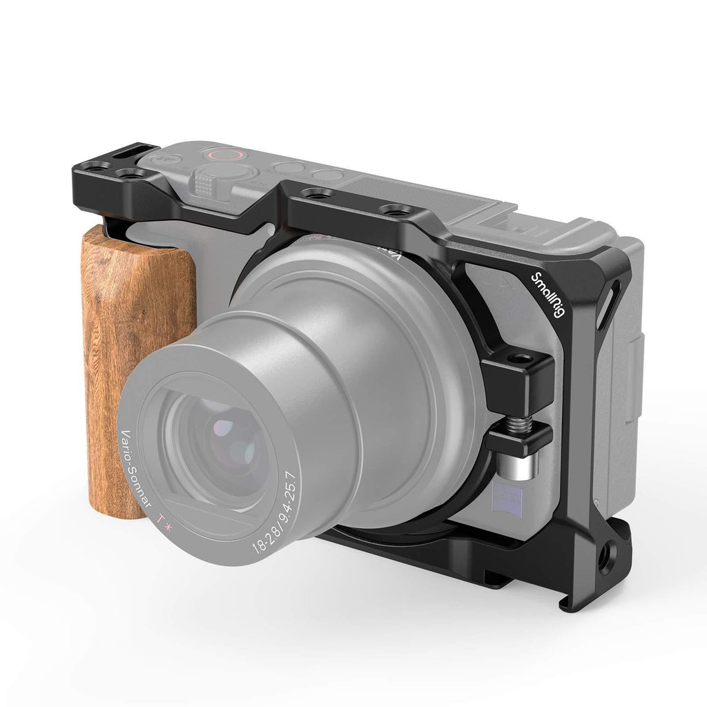 SMALLRIG Camera Cage with Wooden Handle Handgrip for Sony ZV1 Camera - 2937