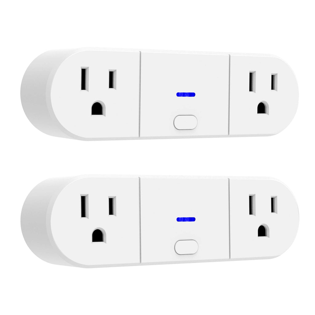 UltraPro Smart Plug, Wi-Fi, 2 Outlets, Works with Alexa, Echo & Google Home, No Hub Required, App Controlled, ETL Certified, 2 Pack, 51403 2-Pack 2-Outlet