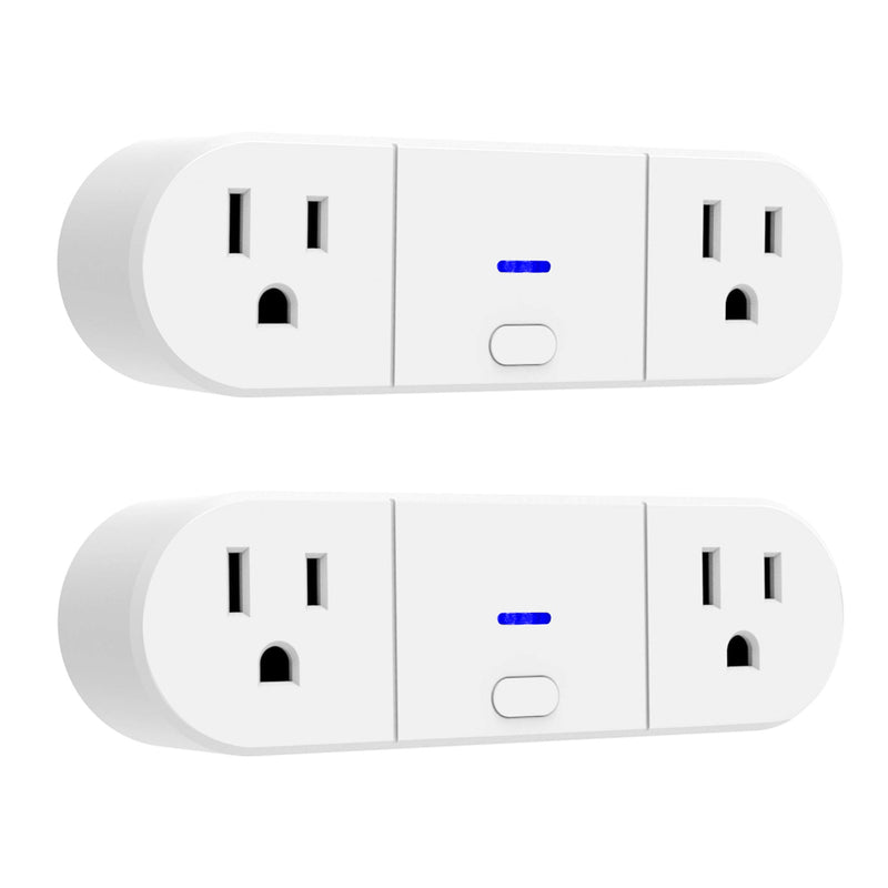 UltraPro Smart Plug, Wi-Fi, 2 Outlets, Works with Alexa, Echo & Google Home, No Hub Required, App Controlled, ETL Certified, 2 Pack, 51403 2-Pack 2-Outlet