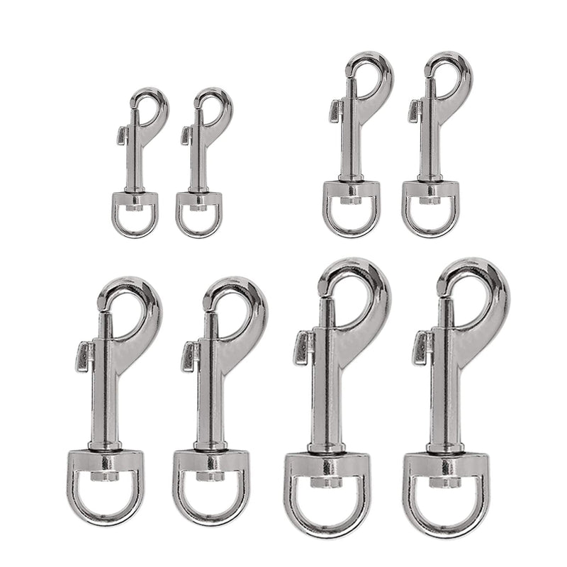 Trigger Clips Clasp, 8PCS Swivel Snap Hooks 360° Swivel Trigger Snap Hooks for Pet Buckle Carabiner Keyring Home Outdoor Camping Picnic Heavy Duty (Round)