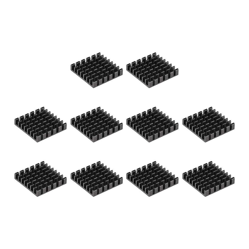 uxcell Electronic Radiators Heatsink for MOS GPU IC Chip Black 25 x 25 x 5 mm 10pcs 25x25x5mm