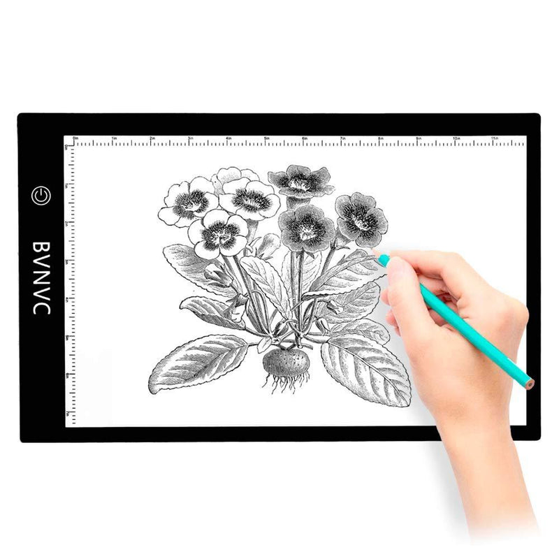 Three-Stage dimmable, inch Scale, LED Copy Light Box, USB Power Drawing Copy Board A4 Size Ultra-Thin Portable LED Light Box, Used for Artist Painting, Animation, Sketching