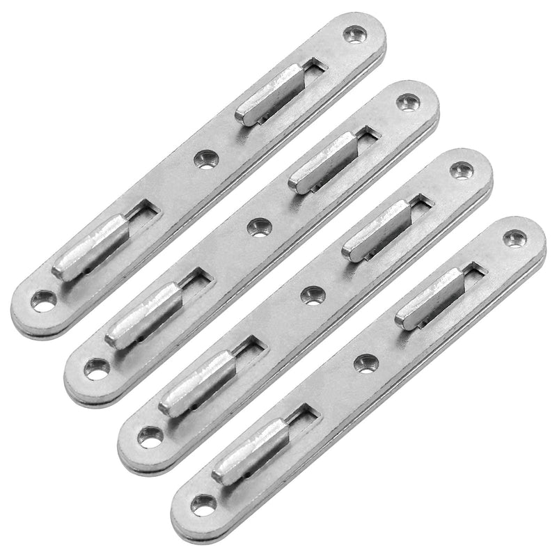 [AUSTRALIA] - Kyuionty 4 Sets Wood Bed Rail Connecting Fittings 5 Inch Thicken Furniture Bed Hardware 