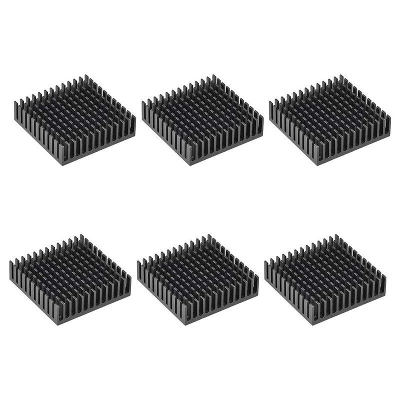 uxcell Electronic Radiators Heatsink for Stepper Motor,3D Printer 40x40x11mm Black 6pcs