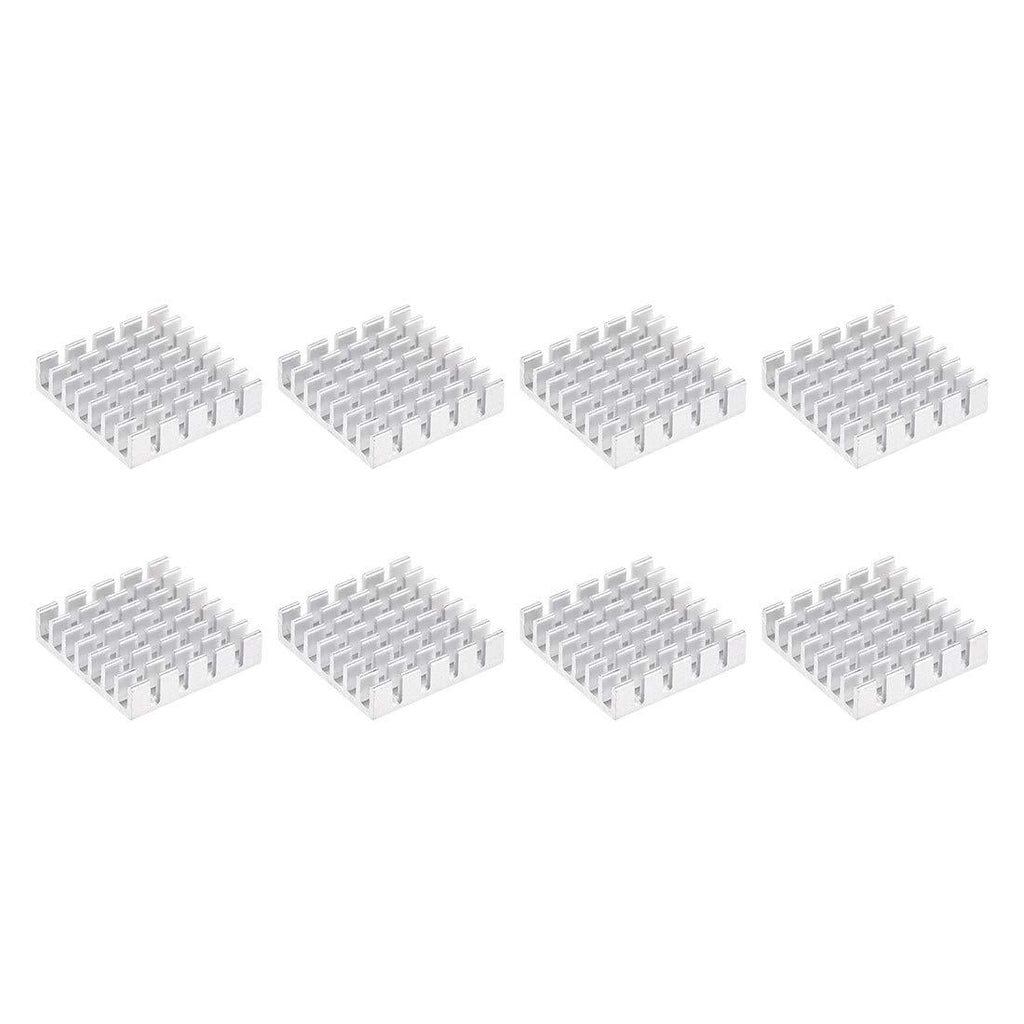 uxcell Electronic Radiators Heatsink for MOS GPU IC Chip Silver 22 x 22 x 6 mm 8pcs 22x22x6mm Silver Tone