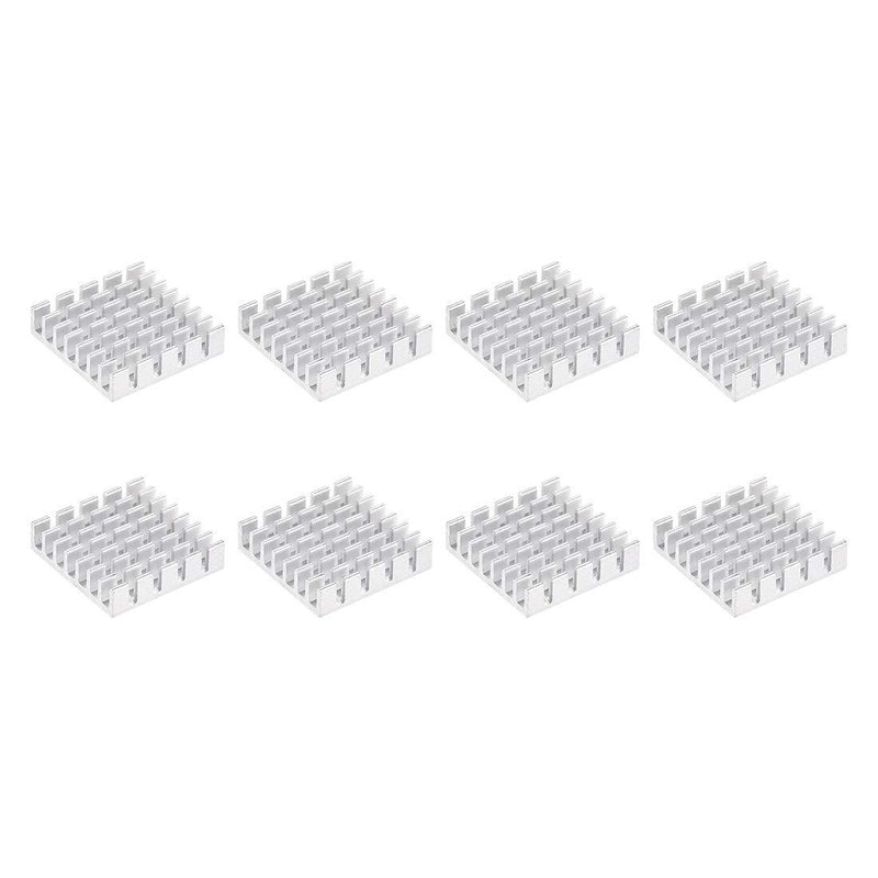 uxcell Electronic Radiators Heatsink for MOS GPU IC Chip Silver 22 x 22 x 6 mm 8pcs 22x22x6mm Silver Tone