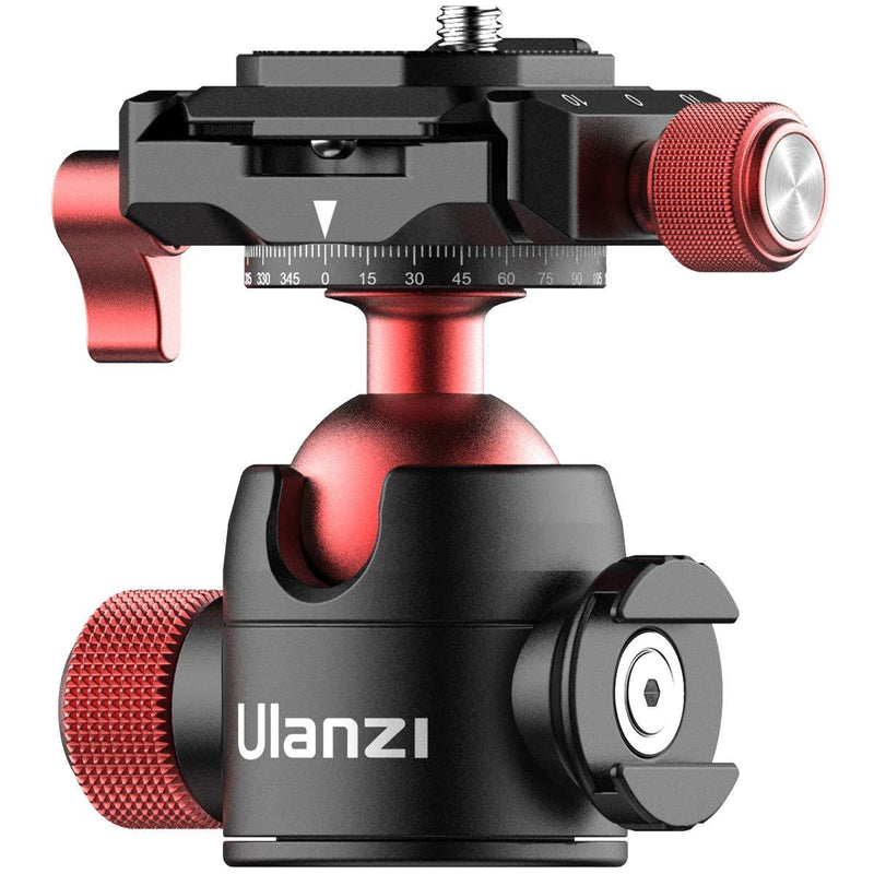 Tripod Head Quick Release Plate ULANZI U-70 Professional Metal 360° Panoramic Ball Head with Quick Release Plate & Cold Shoe, 44lbs/20kg Load for Tripod,Monopod,Slider,DSLR,Camera,Camcorder