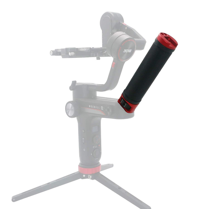 Andycine Handle Grip for Zhiyun Weebill-S Gimbal with Dual Mounting Lock, Cold Shoe and 1/4”-20 Accessory Threaded Holes